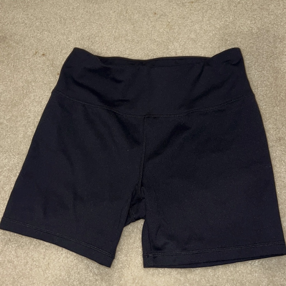 Black biker shorts.